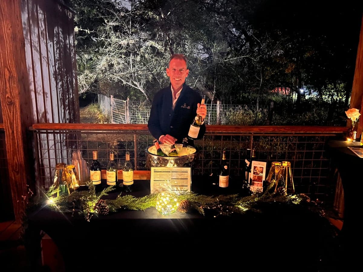 An evening champagne celebration.